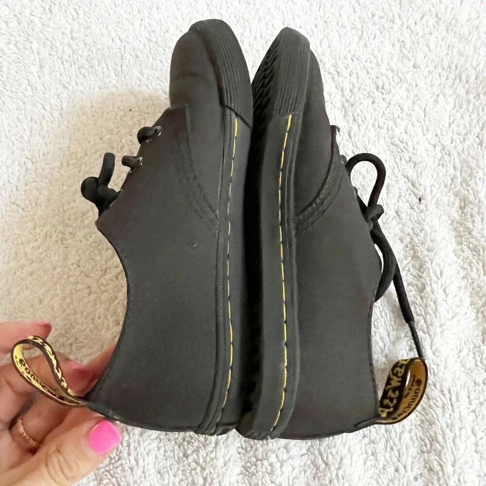 Dr. Doc Martens Kids Unisex 13 Black Santanita J Canvas Shoes Sneakers Lace Up